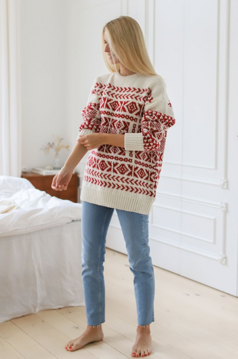 Premium Sweter Cortina czerwony 