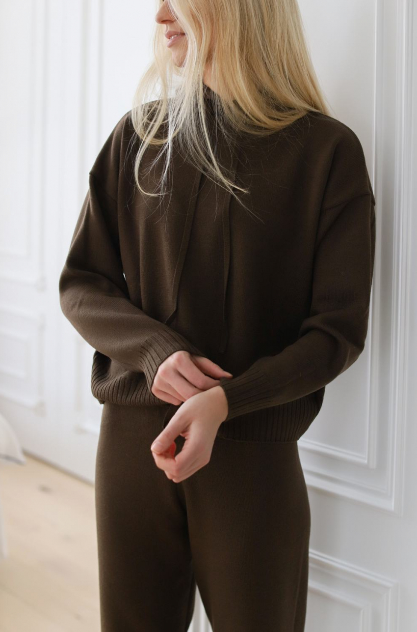 PREMIUM Bluza dresowa Cleveland brązowa